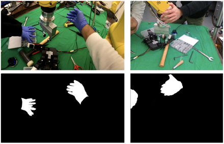 Testing Human-Hand Segmentation