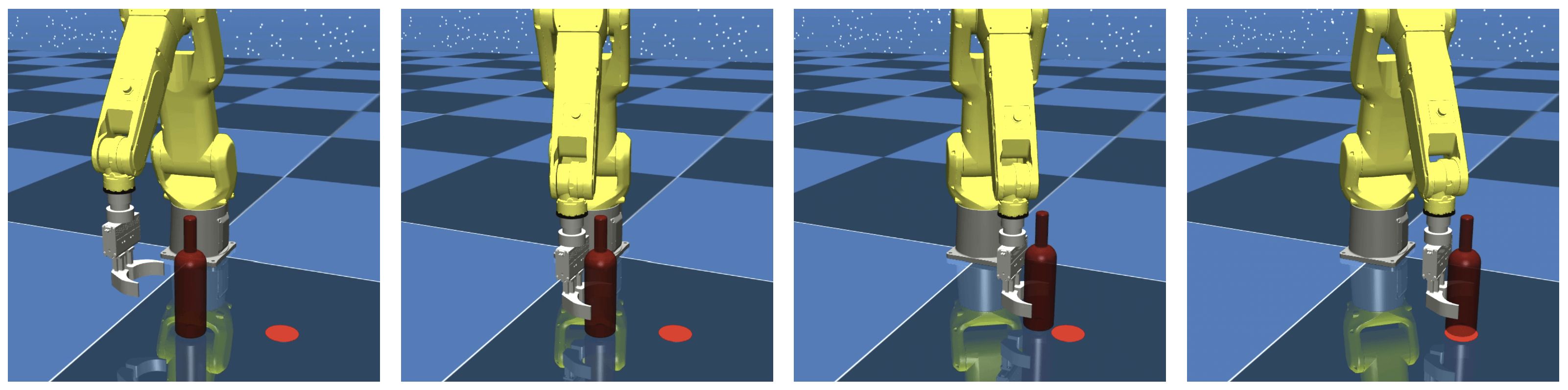 Bottle Pushing Simulation Task